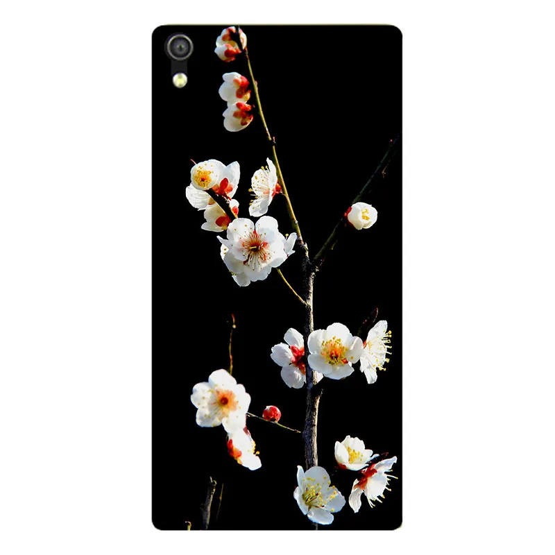 Чехол для Huawei Ascend P6 P6s задняя крышка цветок оригинальный жесткий пластиковый
