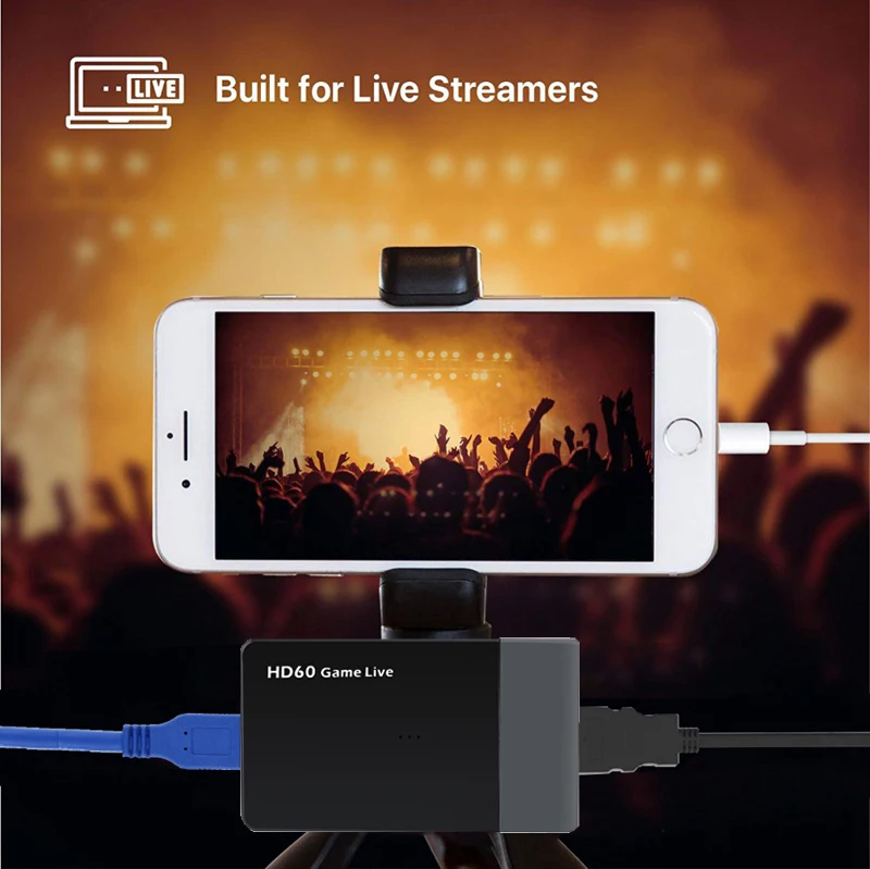 1080P 60FPS HDMI к USB 3,0 карта видеозахвата Phone Game ТВ коробка запись с микрофоном ПК потоковая трансляция в прямом эфире на Facebook Youtube
