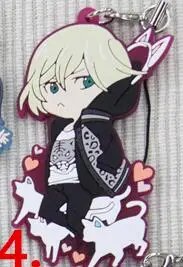 1 шт. аниме брелок Yuri On Ice Victor Nikiforov Katsuki JJ Otabek, забавный резиновый брелок для телефона - Цвет: 4