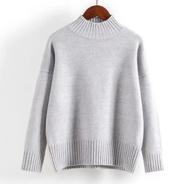 Женский кашемировый свитер повседневный трикотажный однотонный хлопковый