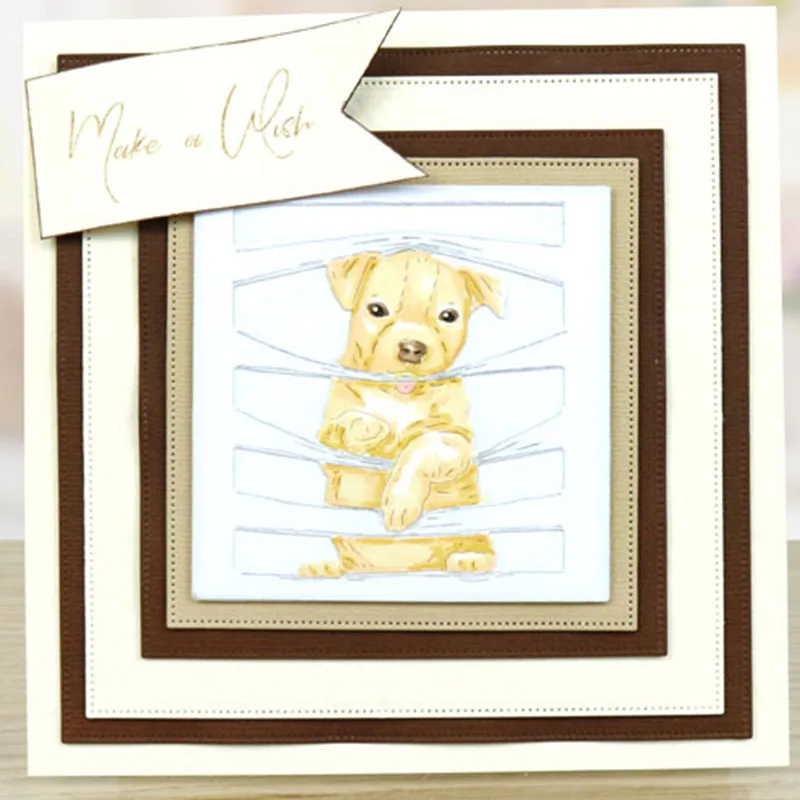 Милые животные забор металлические режущие штампы для DIY Скрапбукинг Фотоальбом