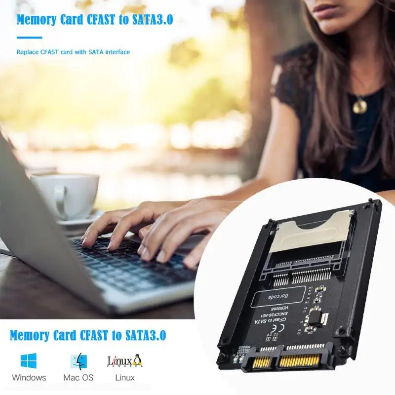 CFAST для SATA 3,0 HDD адаптер карта SATA компьютер 22 Pin жесткий диск чехол CFAST устройство для чтения карт памяти промышленное оборудование тест