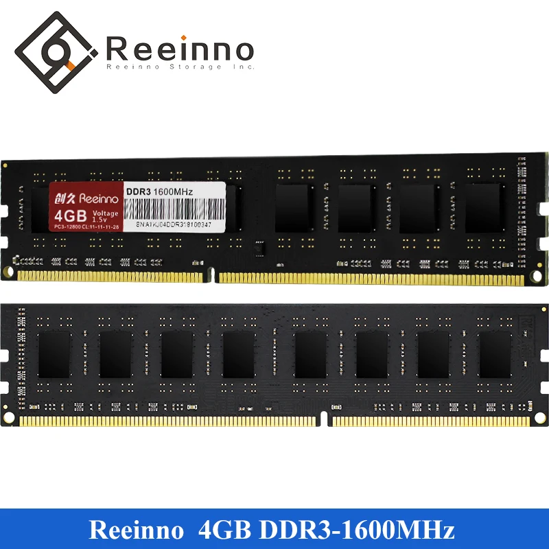 Reeinno ram ddr3 4GB 8GB 1600MHz memory 1 5 V Новая NON ECC 240pin пожизненная гарантия Одиночная память rams