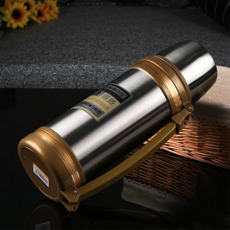 Большой Термос фляжка из нержавеющей стали металлические термосы для улицы