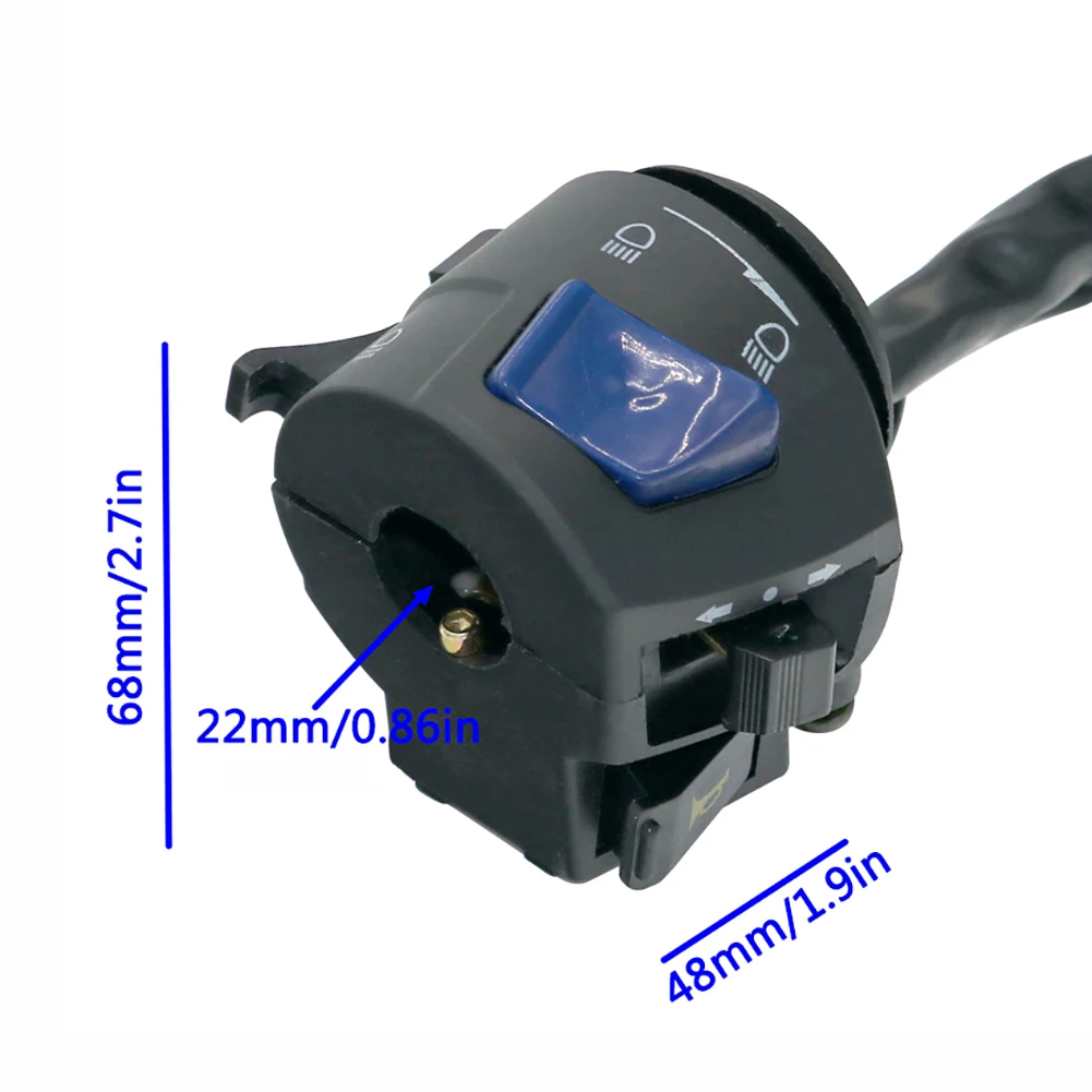 

12V DC Motorcycle 7/8" Handlebar Control Switch Horn Turn Signal Headlight Fog Lamp Electric Start Switch Free Dropship