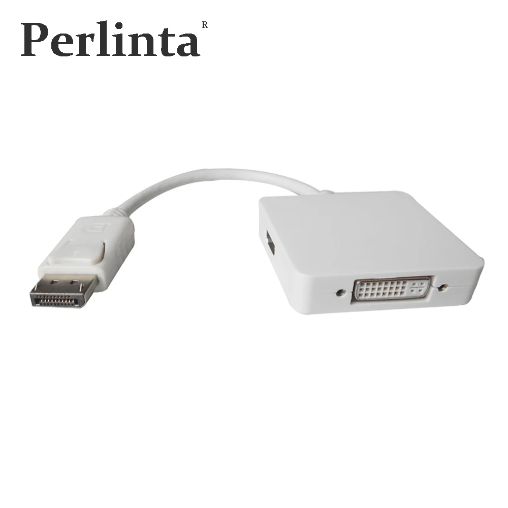 Perlinta 3 в 1 DisplayPort DP к HDMI/DVI/DP Женский Кабель-адаптер для портативных ПК проектор HDTV |