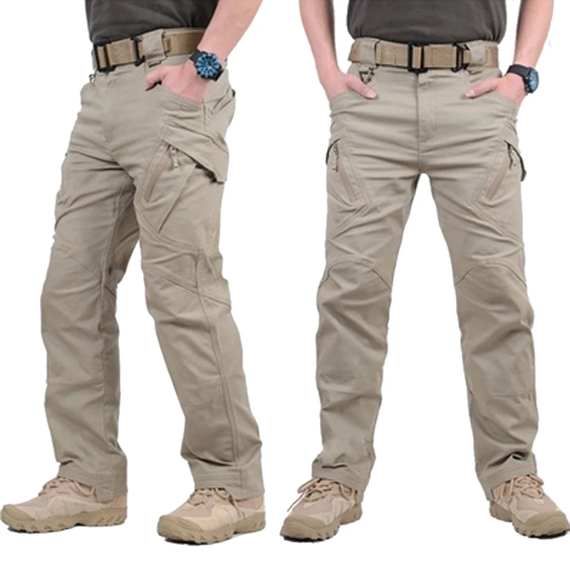 FU BEI Tactical Cargo Pants Men Combat SWAT Army Military Cotton Many Pockets Stretch Flexible Man Casual Trousers 5XL | Мужская одежда
