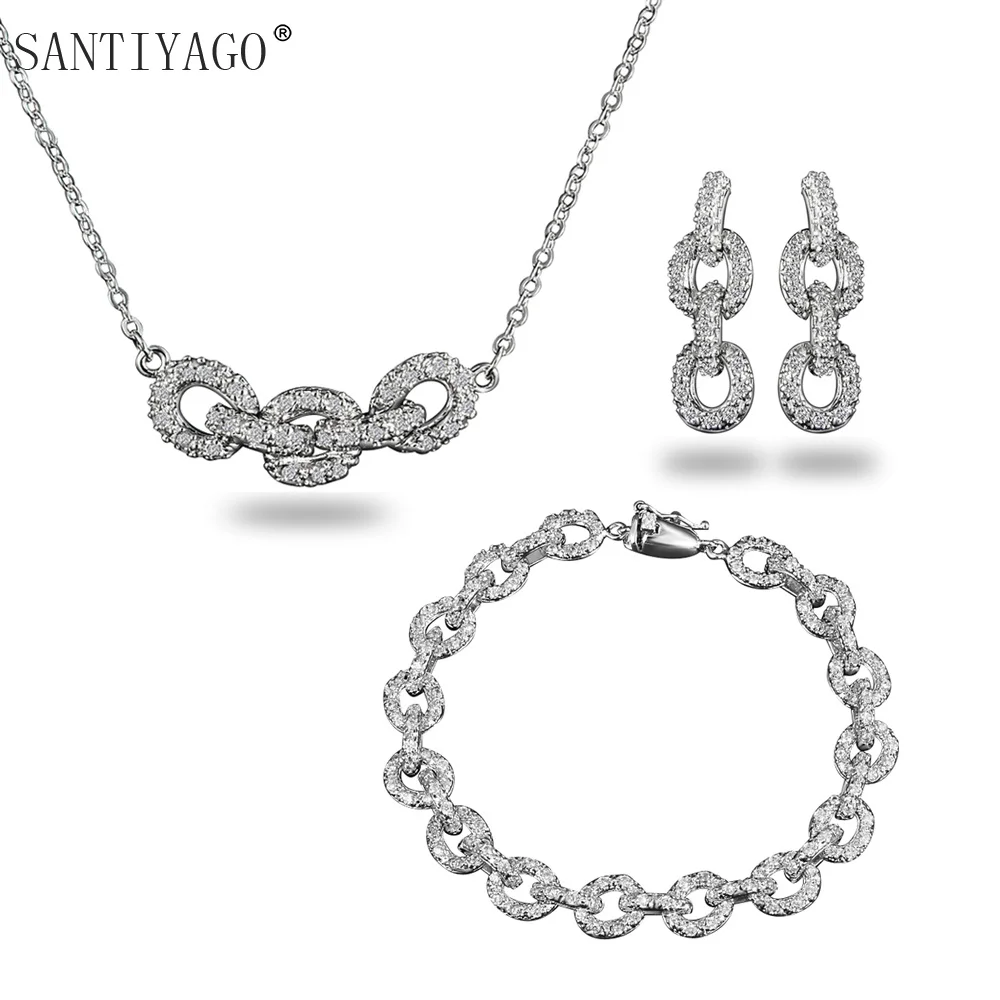 Женское ожерелье серьги браслет помолвка наборы ювелирных изделий|necklace earring bracelet