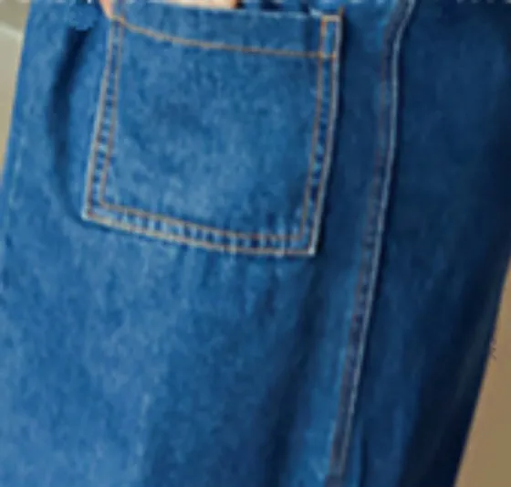 Женский джинсовый сарафан повседневный свободный Однотонный на бретельках