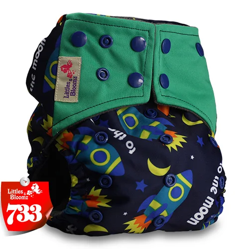 [Littles& Bloomz] моющиеся тканевые подгузники, детские подгузники, карманные подгузники, многоразовые вставки для подгузников, бамбуковый уголь - Цвет: 733