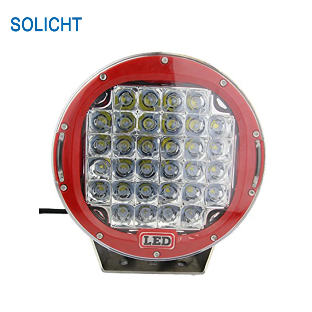 SOLICHT 9 дюймов 96 Вт круглые фонари водонепроницаемый IP68 красное кольцо фонарь 12 В 24