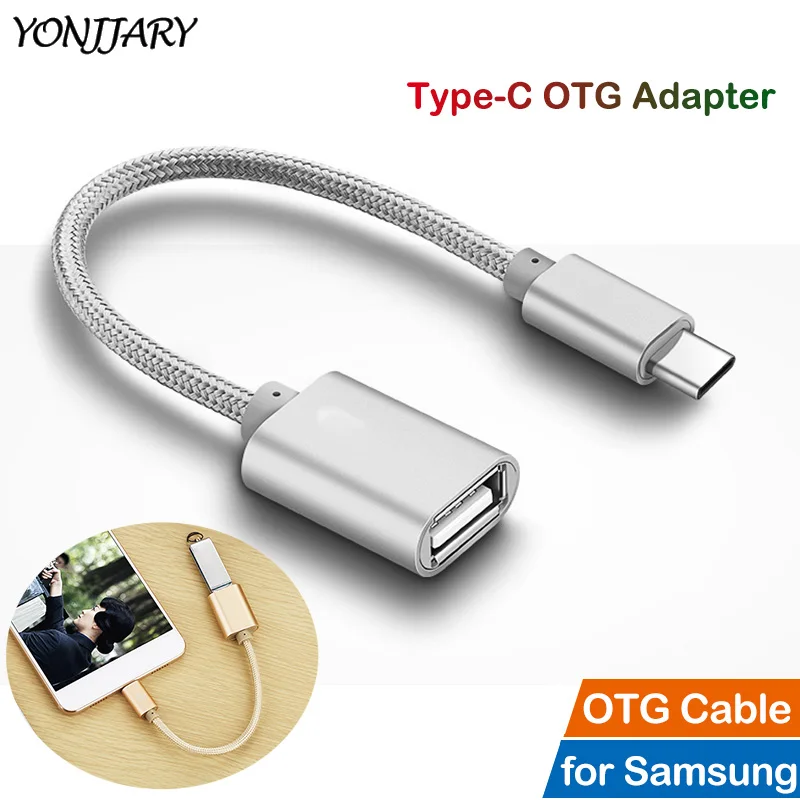 Type-C OTG Кабель-адаптер для samsung Galaxy S8 S9 S10+ Plus S10e Note 8 9 A6s A9s A8 A5 A7 USB C кабель OTG конвертер
