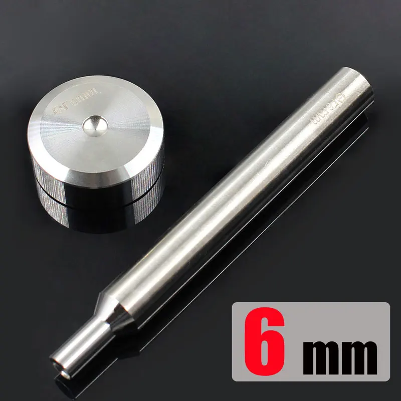 6mm Mounting Rivet Нержавеющая сталь Кожа ремесло инструмент дырокол кнопка-заклепка база для установки Набор DIY монтажные кнопки заклепки инструменты - Цвет: 6mm Mounting Rivet