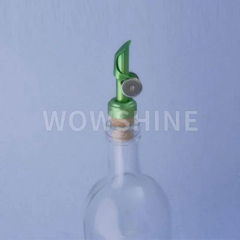 

WOWSHINE 10pcs/lot high quality delicacy GREEN wine dispenser liquid Wine pourer / oliver oil pourer cork bottle pourer