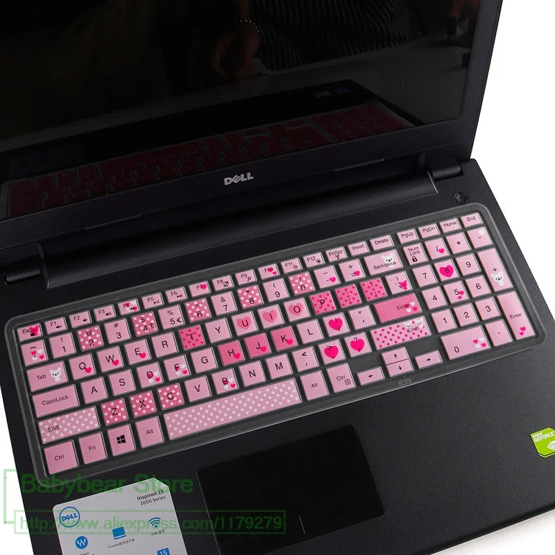 cartoonpink 15,6 дюймов Чехол для клавиатуры ноутбука протектор для Dell Inspiron 15 7000 игровая клавиатура 7510 7559 7577 7567 7537 7557 7566 7568 - Цвет: cartoonpink