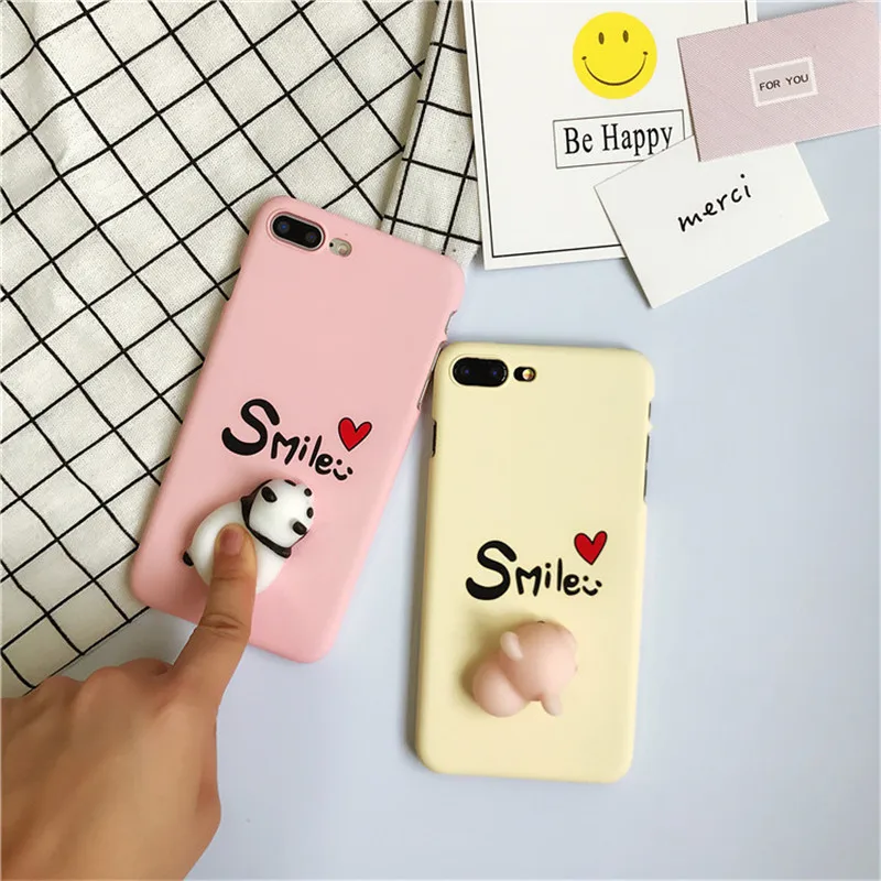 Милый чехол для мобильного телефона с мягким силиконовым милым животным декором