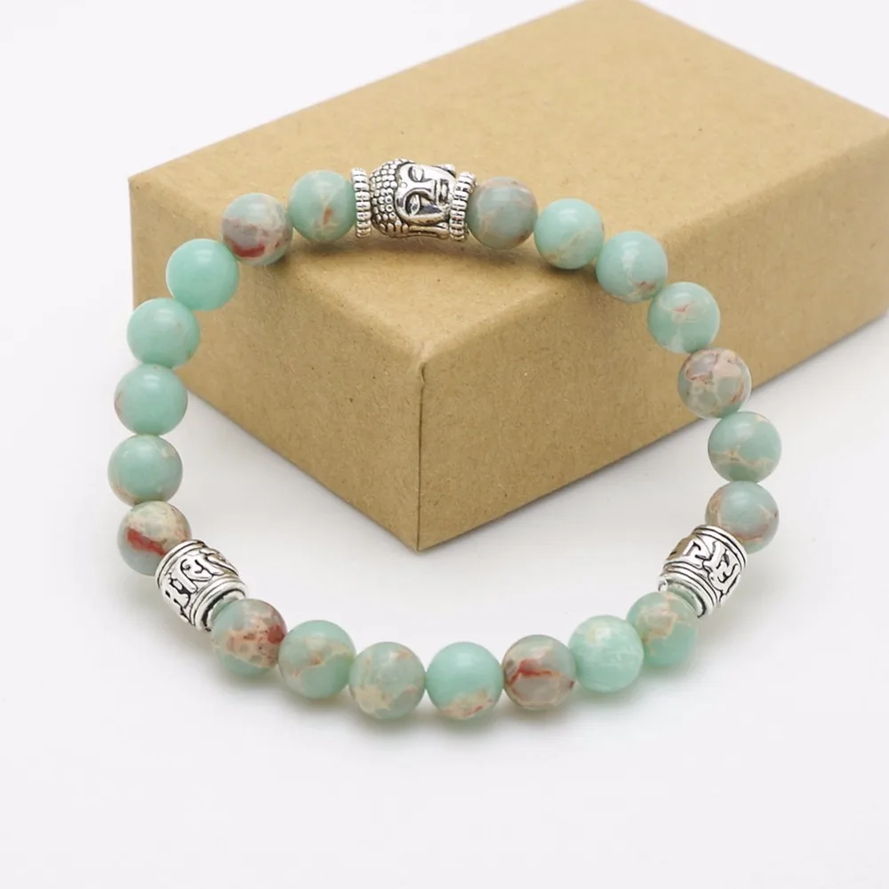 Браслет Будды из натурального камня 7 чакр браслет для йоги молитвы Bijoux
