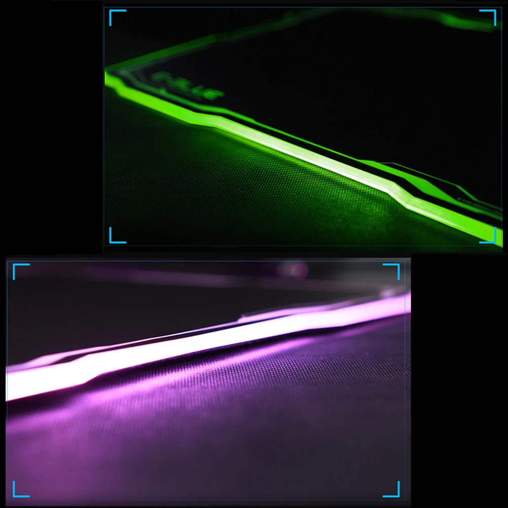 Светодиодный USB проводной Жесткий коврик для мыши большого размера Dazzle RGB цветная подсветка игровой коврик для мыши с интеллектуальным переключателем