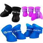 Резиновые сапоги для домашних животных, водонепроницаемая обувь для Йорка, для собак, мелких и крупных пород, яркие цвета, носки для кошек, резиновая обувь для дождя, товары для домашних животных