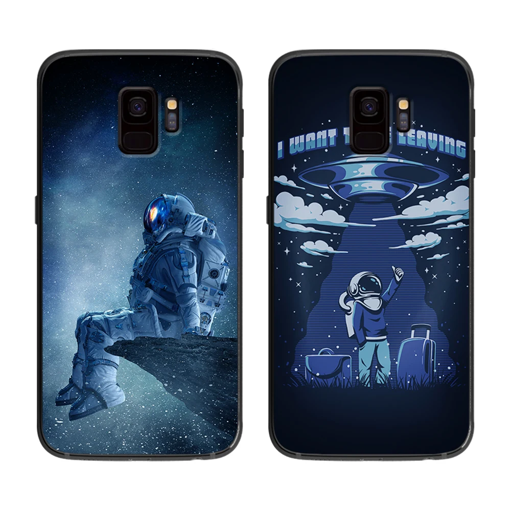 Роза астронавтов to the moon для samsung Galaxy A5 A6 A7 A8 A9 2018 2019 плюс M10 M20 M30 мягкий чехол