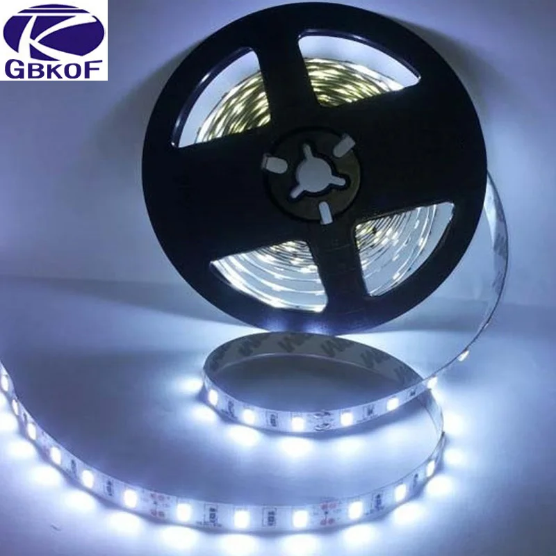 RGB белый теплый белый красный синий желтый зеленый Светодиодная лента 5050 SMD 5 м 300 светодиодный 60 светодиодный/м гибкая лента не водонепроницаемая внутренняя Декорация