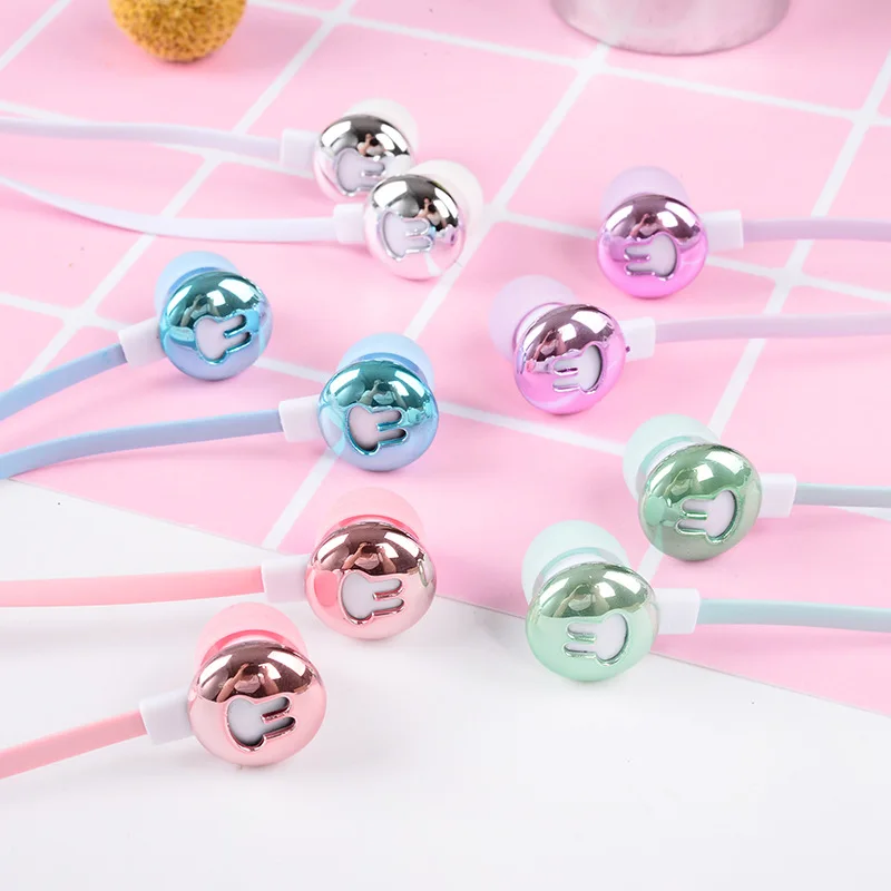 CHICLITS милые наушники в виде кролика из мультфильма карамельного цвета 3 5 мм