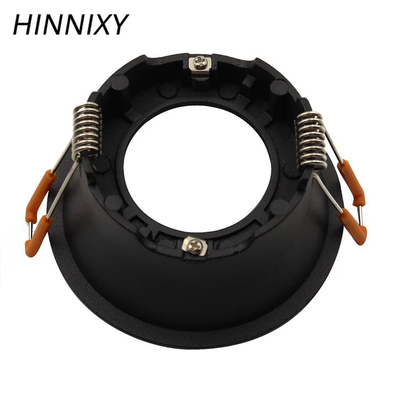 Hinnixy анти-ослепительный светодиодный спот рама локального светильника 85-265 V GU10 Лампы Сменные 75 мм Вырезать отверстие утопленные черная домашнего освещения 6 W