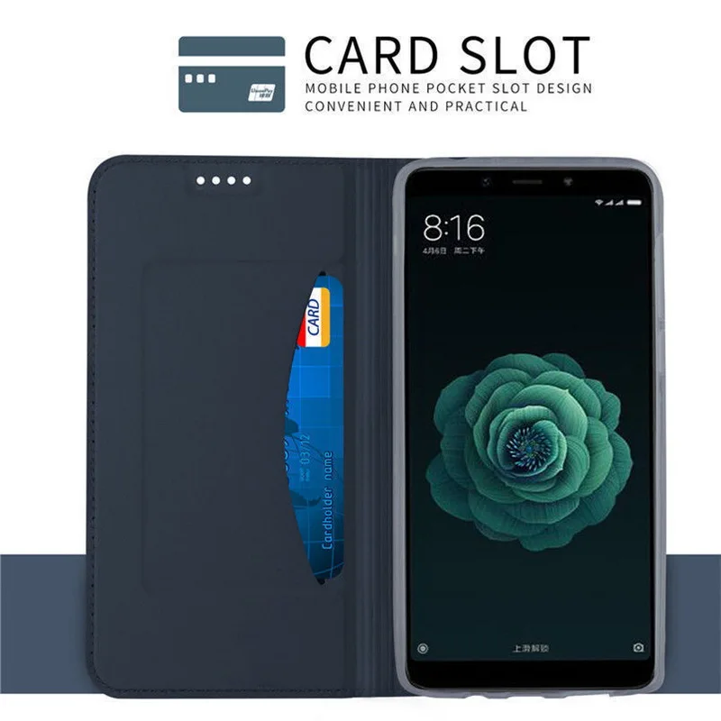 Магнитный флип-чехол-книжка для Xiaomi mi 9 8 SE A1 A2 A3 Lite, тонкий кожаный держатель для карт, чехол для Red mi Note 8 7 6 Pro 6A S2 K20 Pro