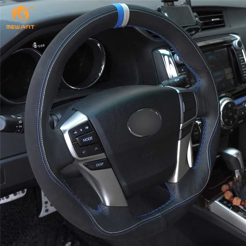 MEWANT черная кожа замша аксессуары для Toyota Reiz Mark X 2009 2010 2011 2012 2013 2014 2015|car steering wheel