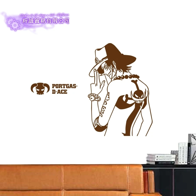 Ace Luffy цельные настенные наклейки Декор для дома декоративное украшение аниме
