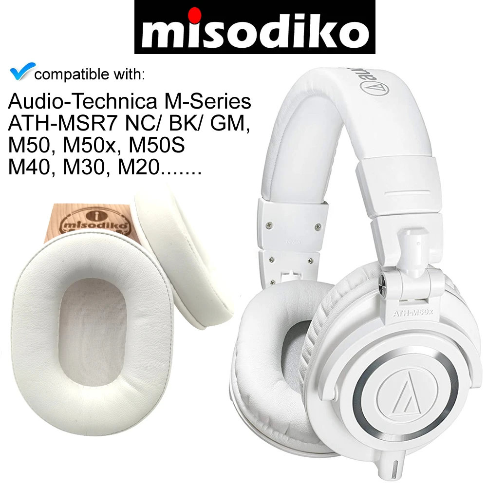 Misodiko Сменные амбушюры для наушников Audio Technica ATH M50x M40x M30x MSR7 Sony MDR 7506|Аксессуары