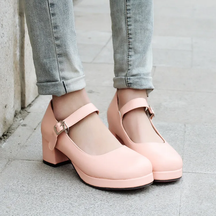 Новинка 2017 года милые женские туфли лодочки в стиле Мэри Джейн цвет черный