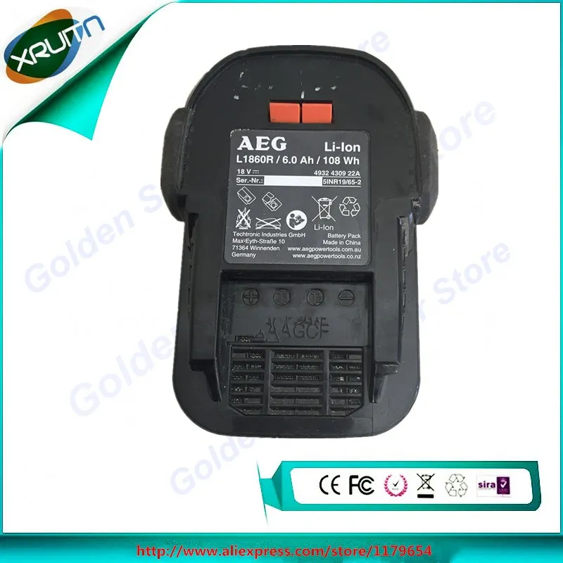 Бесплатная доставка Для RIDGID/AEG HYPER 18V 6 0 Ah литий ионный аккумулятор высокой емкости