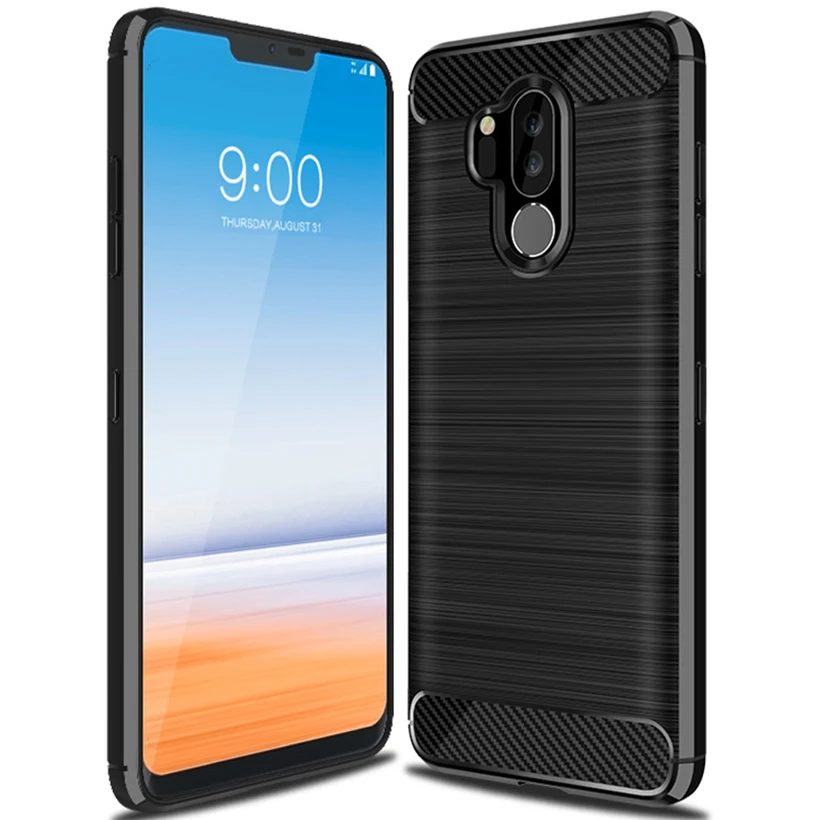 Силиконовый чехол из углеродного волокна для LG G7 Plus X5 One Q9 V40 ThinQ V50 K40 K12 |