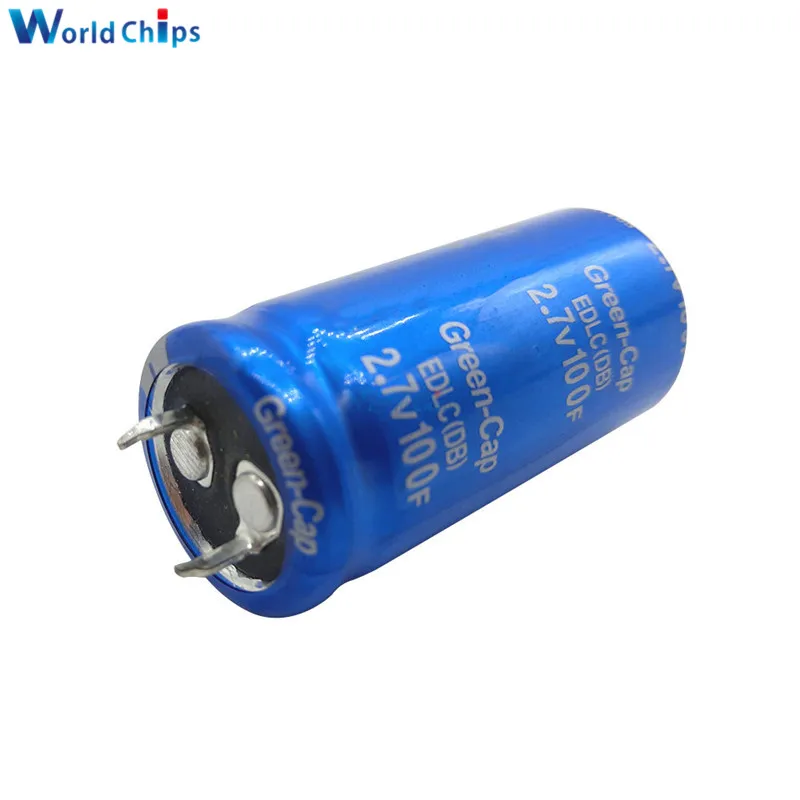 2 шт. 7 в 100F 60*18 мм супер фарад конденсатор 2.7V100F 60x18 Ultracapacitor Farad электрические
