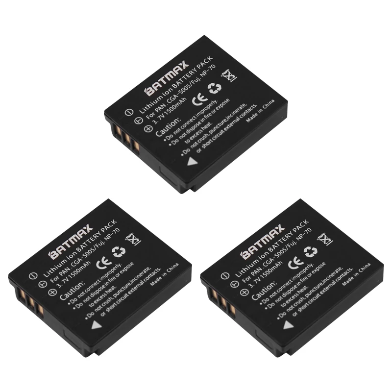 (3 шт. в упаковке) CGA-S005 CGA S005 CGAS005 батареи + двойное зарядное устройство USB для PANASONIC