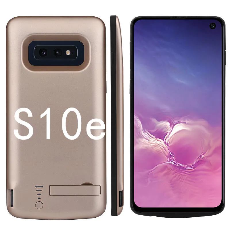 S10e-Gold Противоударный чехол для зарядного устройства для samsung Galaxy S10 Plus S10e, блок питания для аккумулятора, резервная зарядка через usb, внешний аккумулятор, чехол для аккумулятора s - Цвет: S10e-Gold