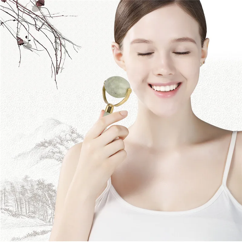 

Facial Beauty Manual Massage Tool Jade Roller Face Thin massage Relaxation Tool Smooth Touch Body Head Neck Skin Lifting Firm