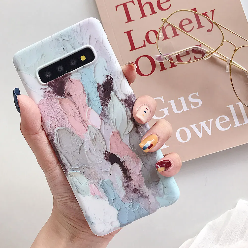KISSCASE Phone Case For Samsung A50 A70 A30 A90 Luminous Dyed Painting Cases J7 2017 EU Hard PC Back Covers Fundas |