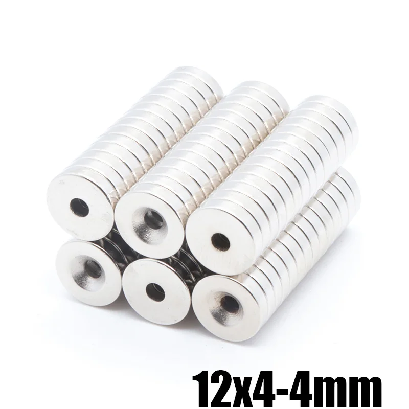 

40pcs NdFeB 12x4-4 mm Super round counterbore magnet 12* 4mm hole: 4mm N35 magnet drilled strong magnet 12*4-4 mm