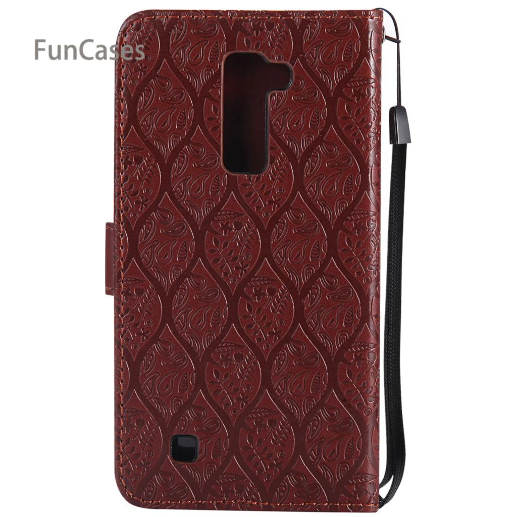 Flower Vine Flip Case sFor Hoesje LG K10 PU Leather Bag Cover Exotic Rhinestone Bulk Carcasa Funda | Мобильные телефоны и