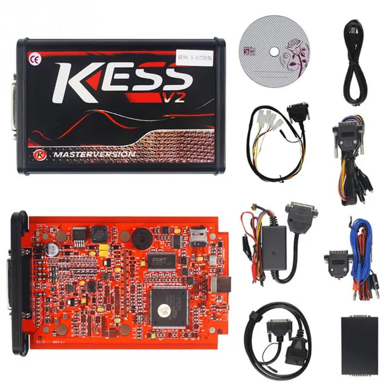 22 шт. онлайн V2.47 ЕС красный Kess V5.017 OBD2 менеджер Тюнинг Комплект Инструменты для