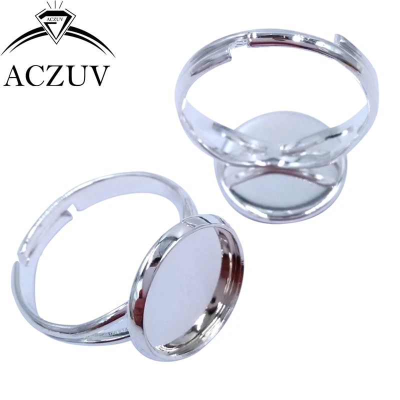 100 шт./партия Безель пустая Регулируемая кольцевая основа настройки кабошона