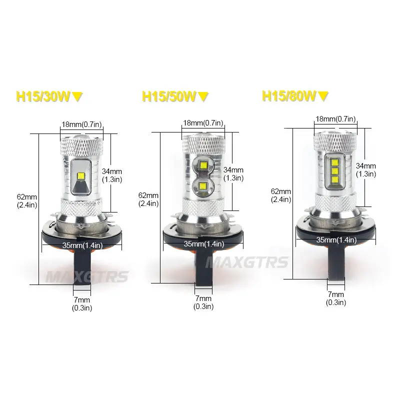 2X H15 CREE Chip 80 Вт Автомобильные дневные ходовые огни DRL сменная противотуманная фара