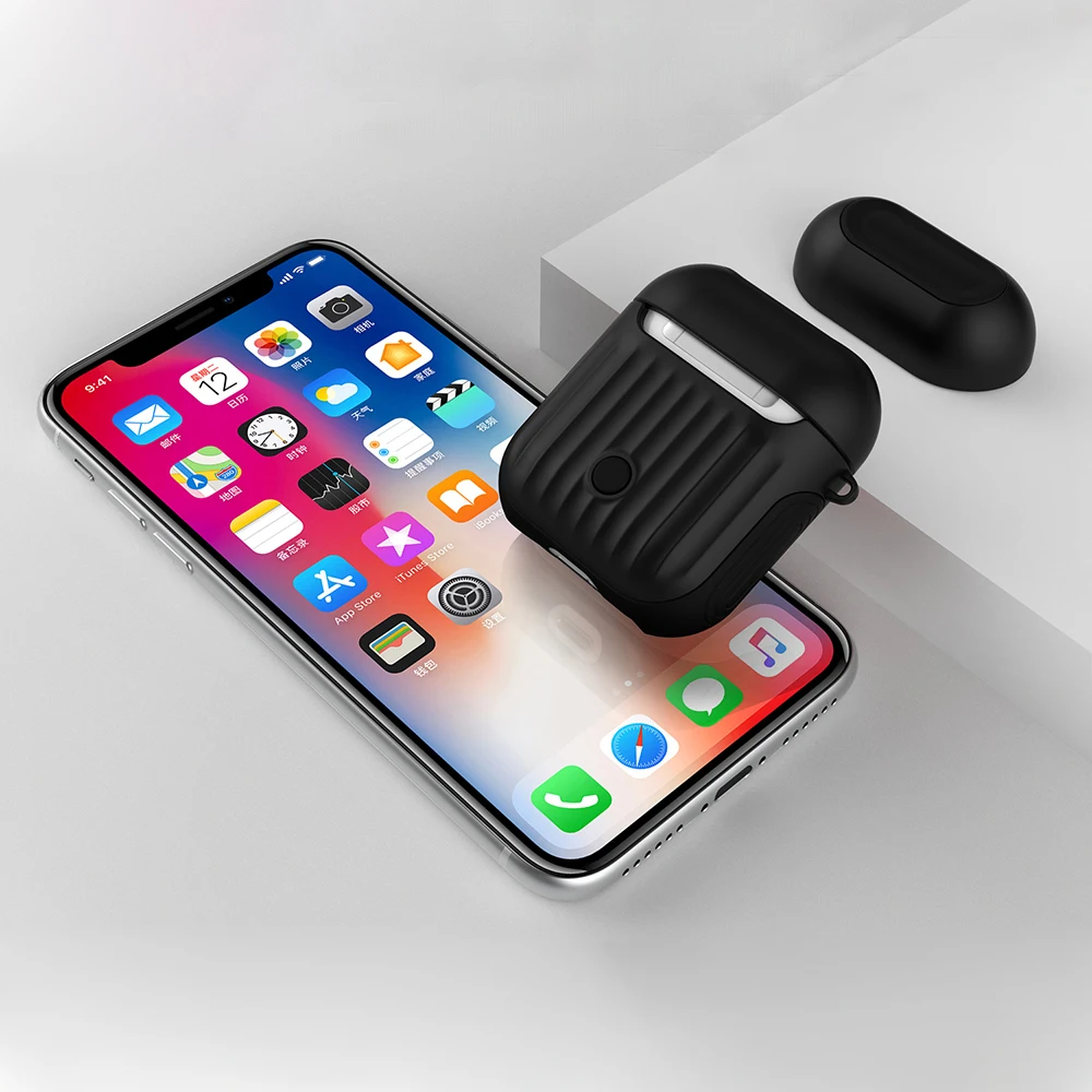 Earphone Case For Apple AirPods Shockproof Cover Wireless Bluetooth Headphone Protector Trunk Pattern Air Pods Pouch | Электроника