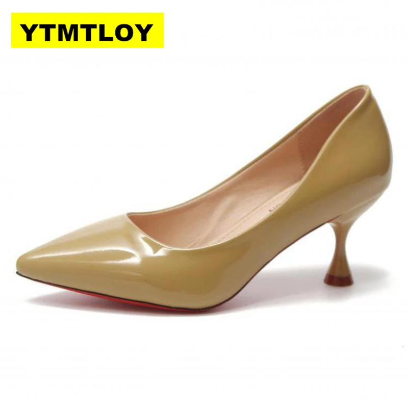

2019 Women Pumps High heels Pointed Toe Female Wedding Shoes Sexy Heel shoes for women Shallow Spike Heels Spring/autumn