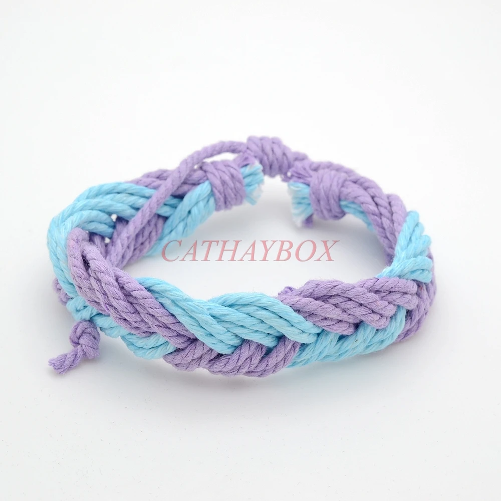 Женский модный плетеный браслет ручной работы в полоску красного желтого