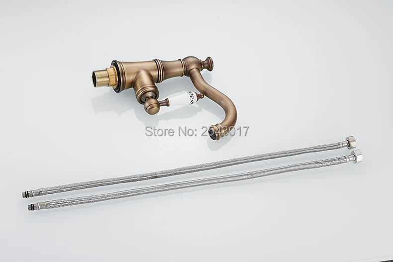 Новое поступление античный кран из латуни для умывальника Crystal Antiek поворотный с