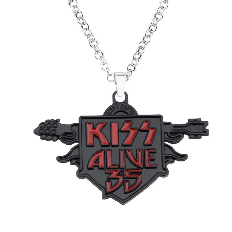 Kiss Alive 35 брелок американская рок-группа брелок брелок для ключей держатель подвеска чавейру ювелирные изделия для фанатов - Цвет: Black