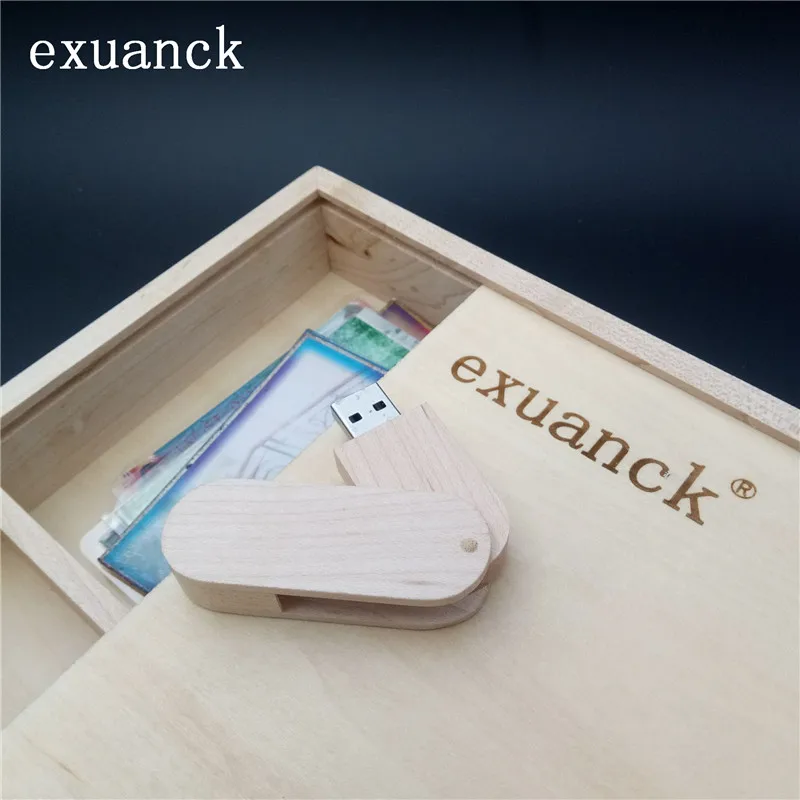 Деревянная коробка для фотоальбома exuanck 170*170*35 USB 3 0 8 ГБ 16 32 64 флеш-накопитель